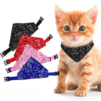 Stylish Adjustable Pet Triangle Scarf - Perfect for Cats and Dogs, Keeps Your Pet Clean and Chic!
