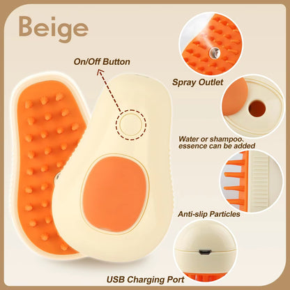 Transform Your Pet's Grooming Routine with the 3-in-1 Electric Spray Brush - Perfect for Cats and Dogs!