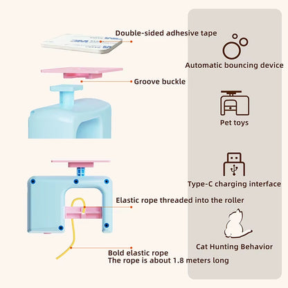 Exciting Cat Teaser Stick with Electric Feather and Bell - Perfect for Engaging Playtime!