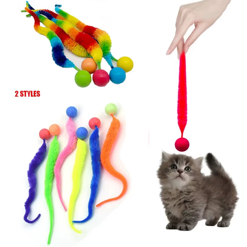 Exciting Cat Interactive Tickle Toy - Colorful Bouncing Ball for Endless Indoor Fun!