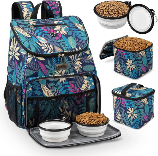 Ultimate Airline-Approved Dog Travel Backpack with Collapsible Silicone Bowls and Food Storage Solutions