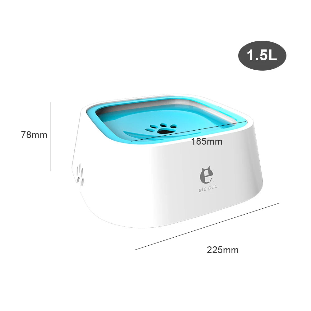 Revolutionary 1.5L Dog Water Bowl - Spill-Proof, Floating Design for Clean and Dry Drinking!