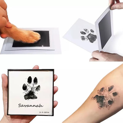 Cat Dog Paw Print Ink Kit Pad Safe Non-Toxic Baby Footprints Newborn Shower Handprint Easy Diy Clean Touch Inkless Pet Souvenir