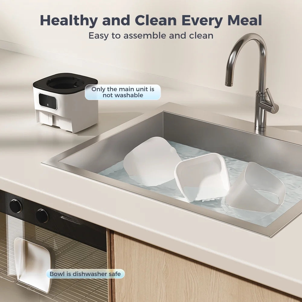 Revolutionary Automatic Cat Feeder: Wi-Fi Enabled Smart Pet Dispenser with App Control - 6L Capacity for Cats, Dogs, and Small Animals