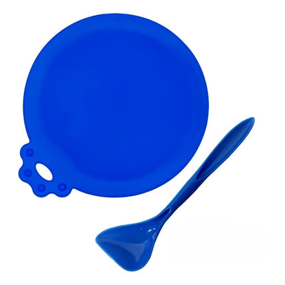 Keep Pet Food Fresh with Our 2-Piece Reusable Silicone Can Covers and Spoon Set