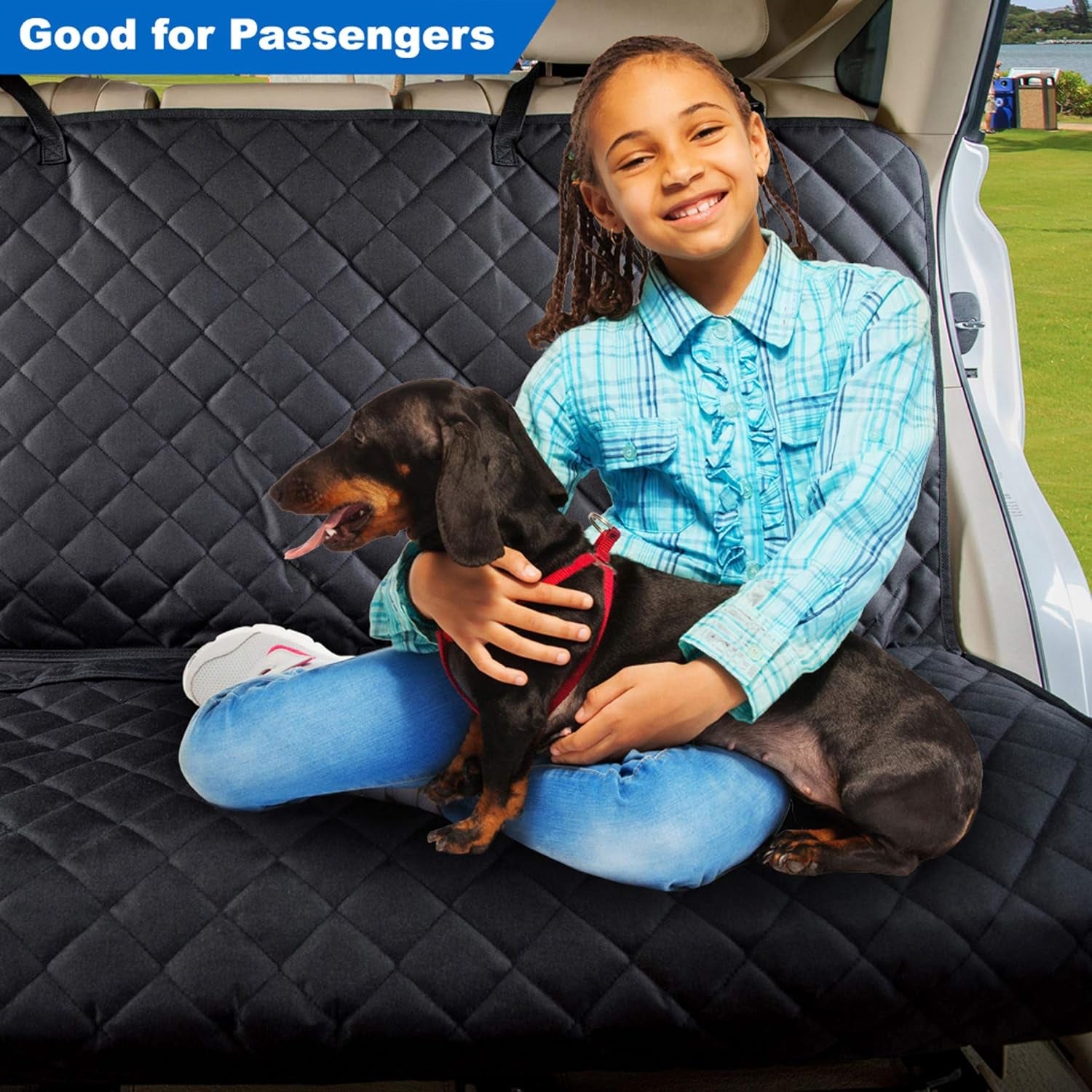 Ultimate Heavy-Duty Waterproof Nonslip Pet Car Seat Cover - Perfect Protection for Dogs in Your Vehicle, Truck & SUV (Black)