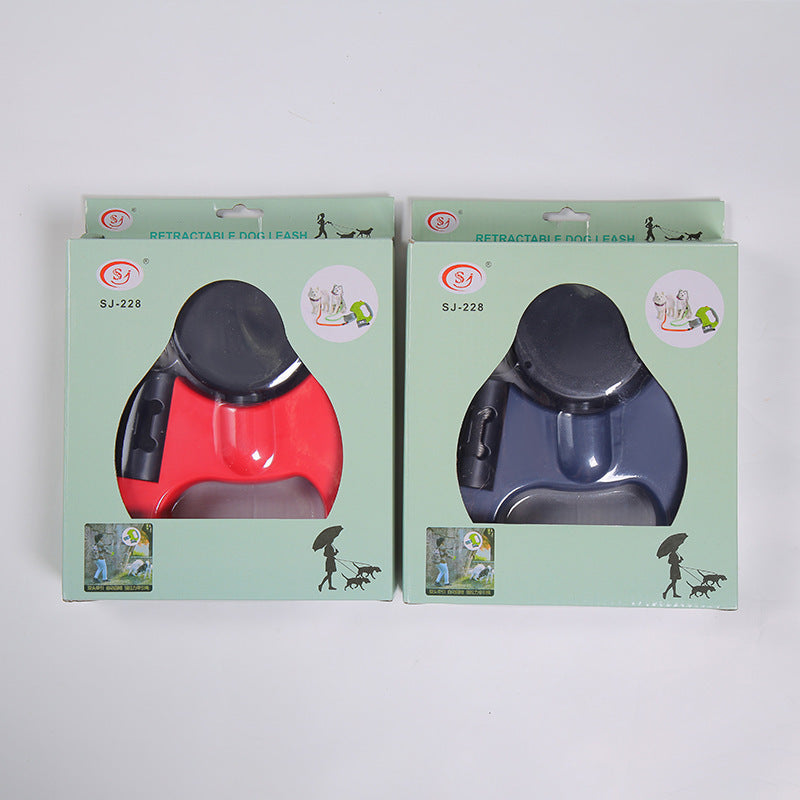 Ultimate Retractable Dual Pet Leash for Small Dogs - Reflective, 360-Degree Swivel & Safety Lights Included