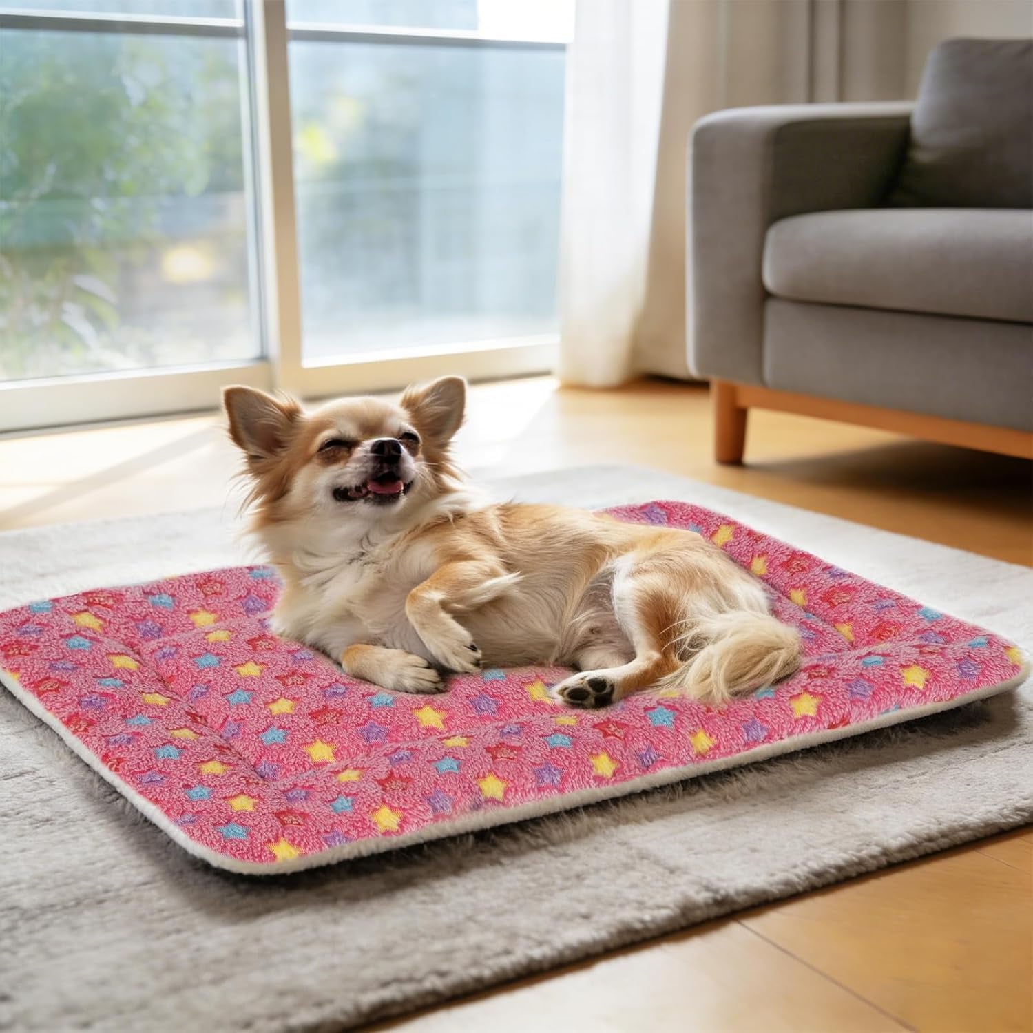Cozy & Stylish Ultra Soft Reversible Dog Bed Crate Pad in Pink - Perfect for All Breeds!