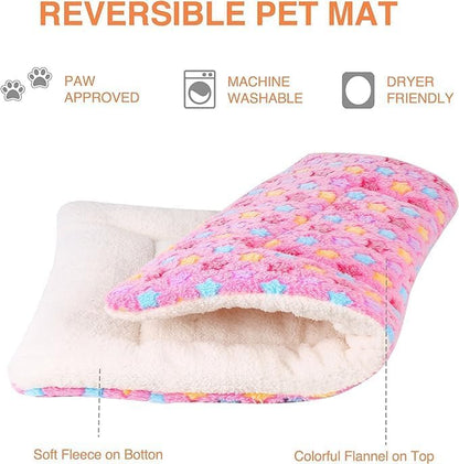 Cozy & Stylish Ultra Soft Reversible Dog Bed Crate Pad in Pink - Perfect for All Breeds!