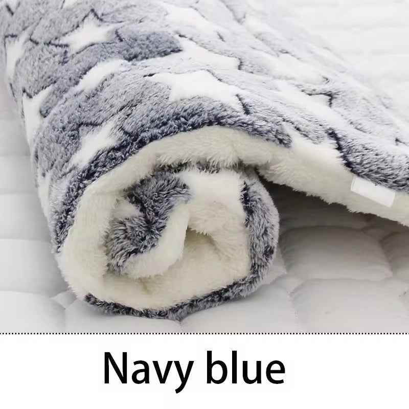 Cozy Flannel Pet Sleeping Mat - Perfect Dog Bed & Cat Cushion for All Sizes, Available in 7 Colors!