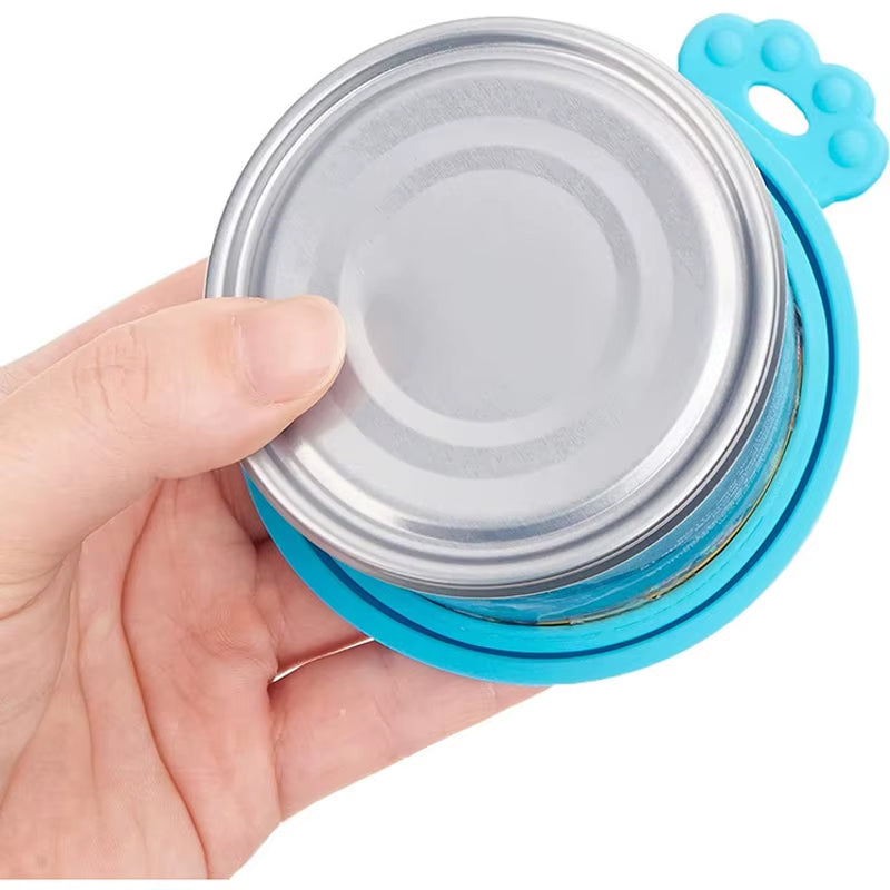 Keep Pet Food Fresh with Our 2-Piece Reusable Silicone Can Covers and Spoon Set