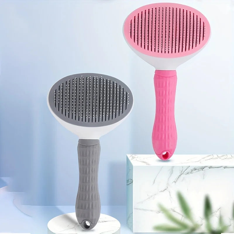 Effortless Pet Grooming with the One-Click Hair Removal Comb - Perfect for Dogs and Cats!