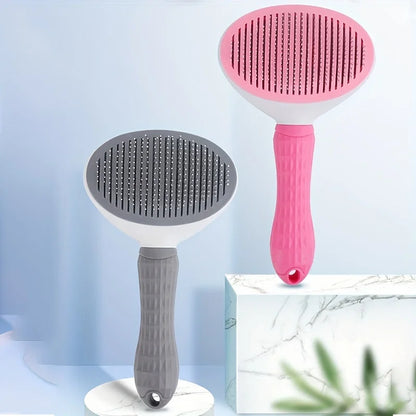 Effortless Pet Grooming with the One-Click Hair Removal Comb - Perfect for Dogs and Cats!