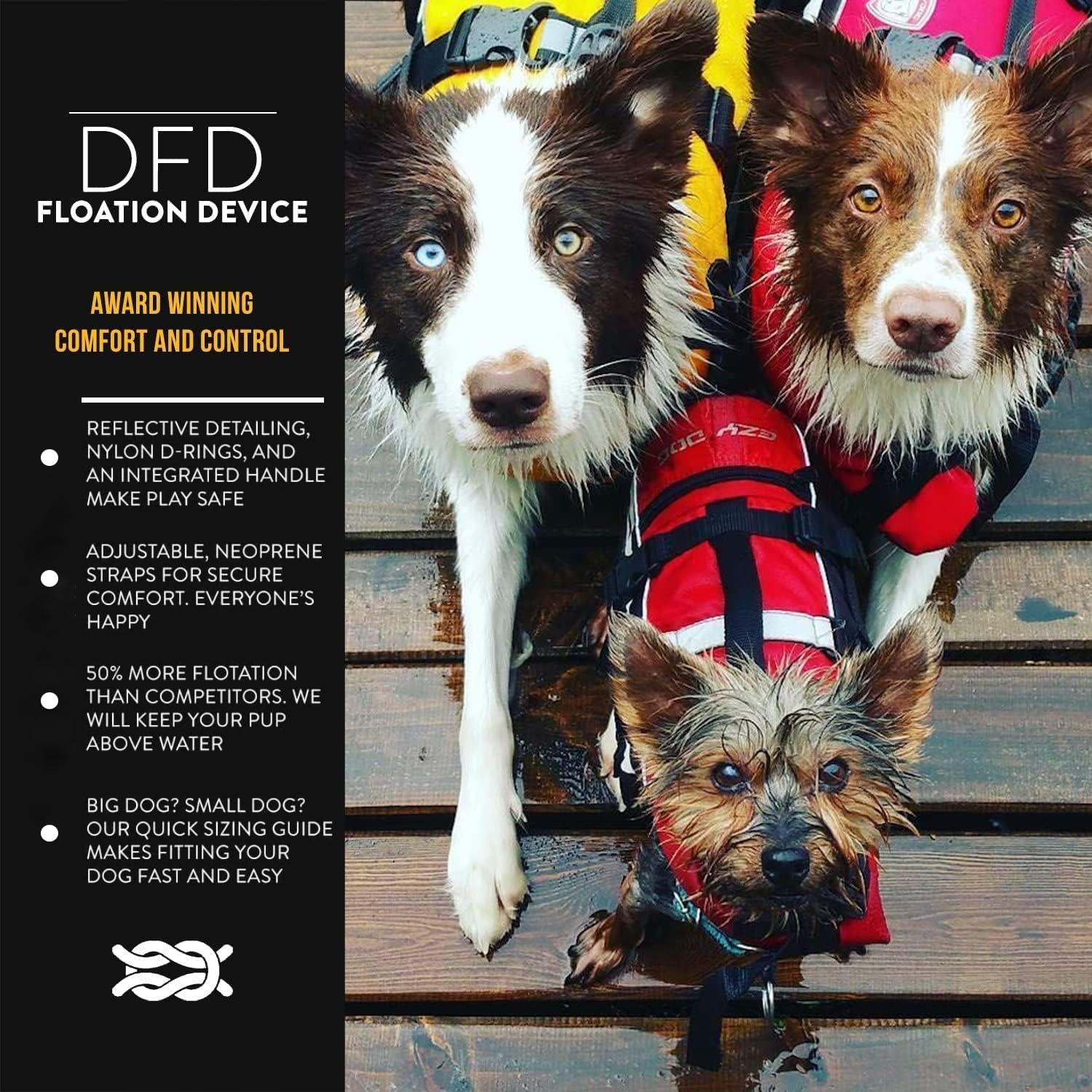 EzyDog DFD Dog Life Jacket - Premium Adjustable Safety Vest for Small Dogs with Enhanced Flotation and Reflective Trim - Perfect for Swimming Adventures!
