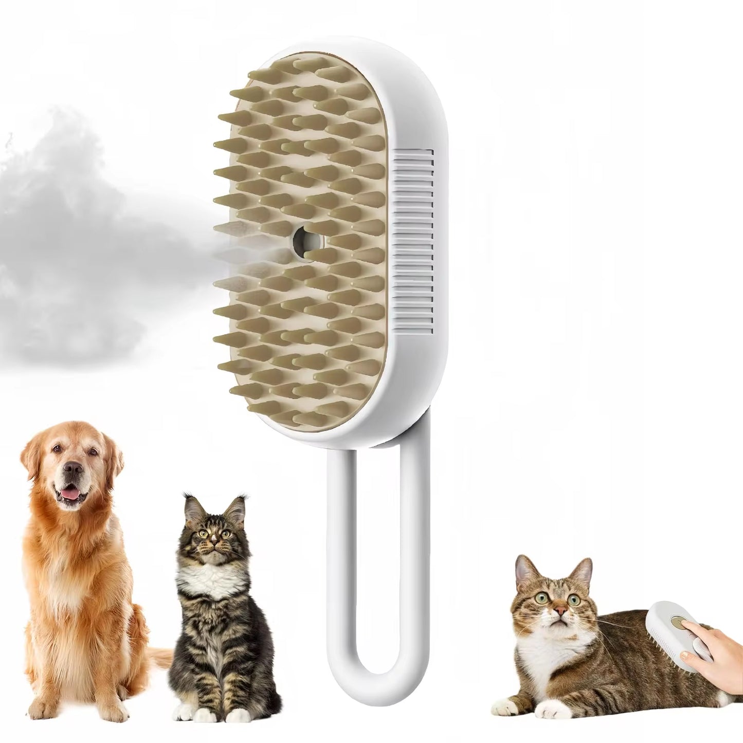 Transform Your Pet's Grooming Routine with the 3-in-1 Electric Spray Brush - Perfect for Cats and Dogs!