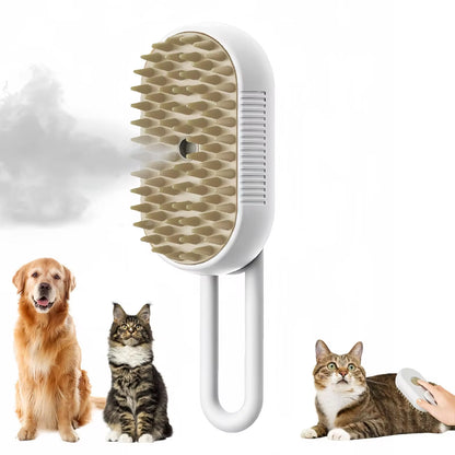 Transform Your Pet's Grooming Routine with the 3-in-1 Electric Spray Brush - Perfect for Cats and Dogs!