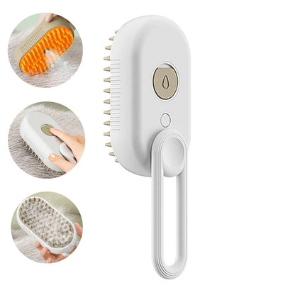 Transform Your Pet's Grooming Routine with the 3-in-1 Electric Steam Brush - Effortless Hair Removal, Detangling & Massage for Cats and Dogs