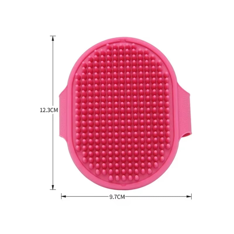 Pet Bath Brush Massage Gloves Cat Dog Grooming Comb Deshedding Tool Waterproof Soft Bristle Cleaning Supplies for Shedding Hair