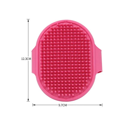 Pet Bath Brush Massage Gloves Cat Dog Grooming Comb Deshedding Tool Waterproof Soft Bristle Cleaning Supplies for Shedding Hair