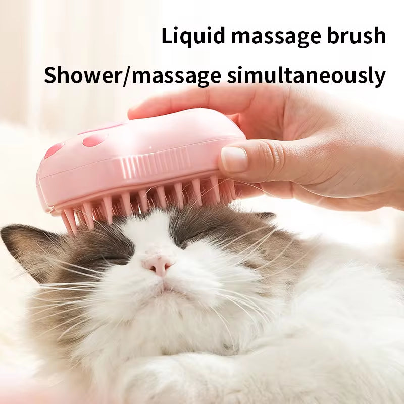 Transform Your Pet's Grooming Routine with the 3-in-1 Electric Spray Brush - Perfect for Cats and Dogs!