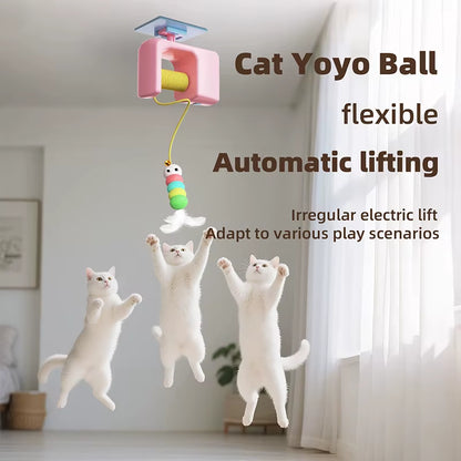 Exciting Cat Teaser Stick with Electric Feather and Bell - Perfect for Engaging Playtime!