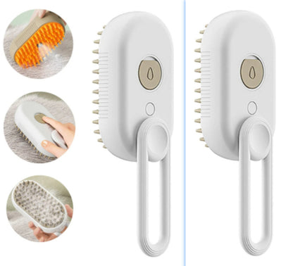 Transform Your Pet's Grooming Routine with the 3-in-1 Electric Steam Brush - Effortless Hair Removal, Detangling & Massage for Cats and Dogs