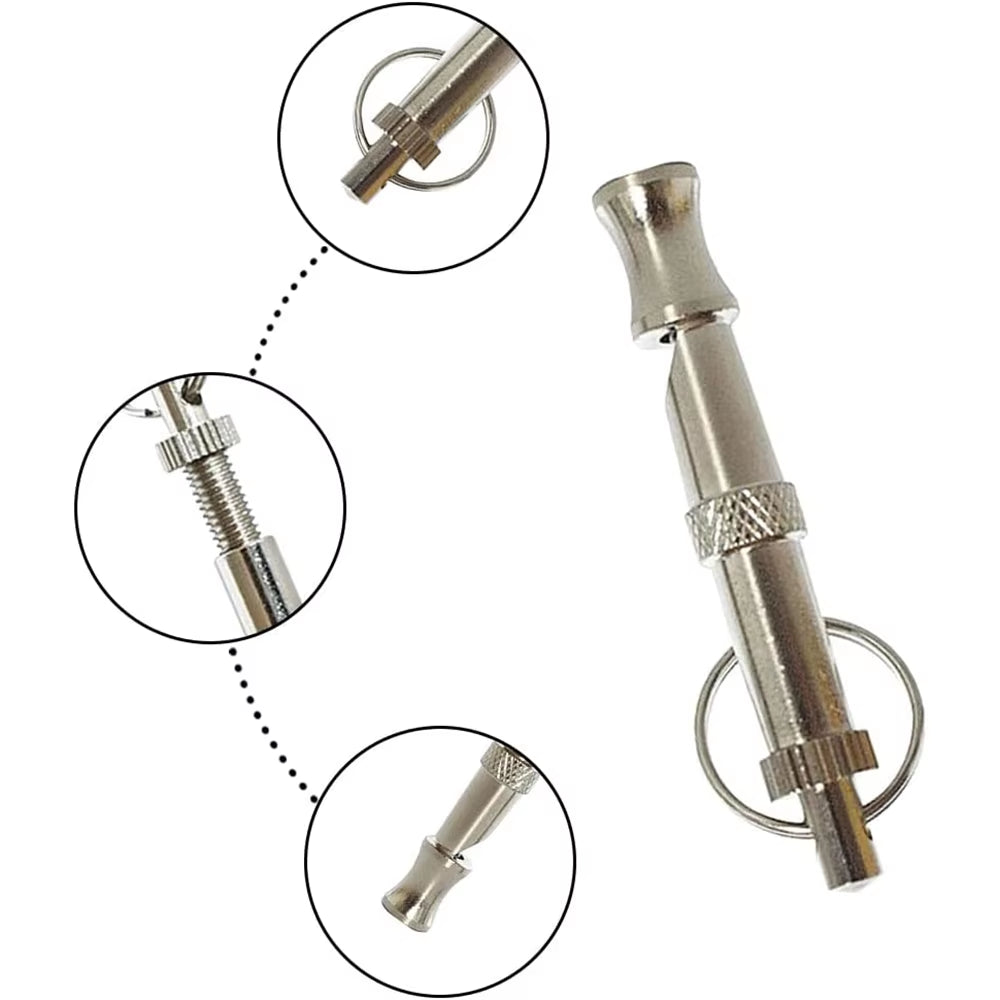 Elevate Your Pet Training with Our Adjustable Ultrasonic Stainless Steel Dog Whistle – Perfect for Dogs and Cats!