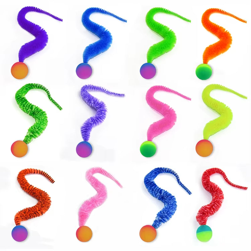 Exciting Cat Interactive Tickle Toy - Colorful Bouncing Ball for Endless Indoor Fun!