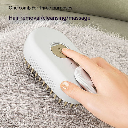 Transform Your Pet's Grooming Routine with the 3-in-1 Electric Steam Brush - Effortless Hair Removal, Detangling & Massage for Cats and Dogs