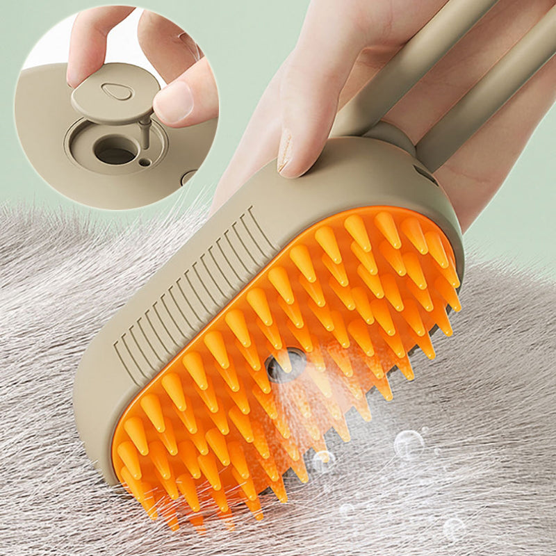 Transform Your Pet's Grooming Routine with the 3-in-1 Electric Steam Brush - Effortless Hair Removal, Detangling & Massage for Cats and Dogs