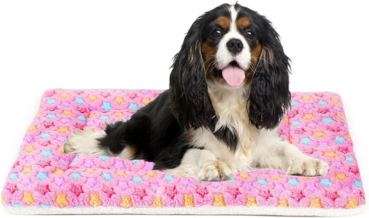 Cozy & Stylish Ultra Soft Reversible Dog Bed Crate Pad in Pink - Perfect for All Breeds!