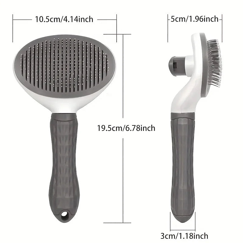 Effortless Pet Grooming with the One-Click Hair Removal Comb - Perfect for Dogs and Cats!