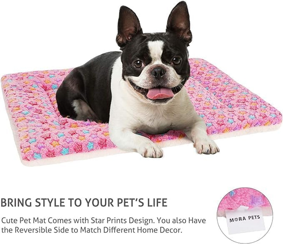 Cozy & Stylish Ultra Soft Reversible Dog Bed Crate Pad in Pink - Perfect for All Breeds!