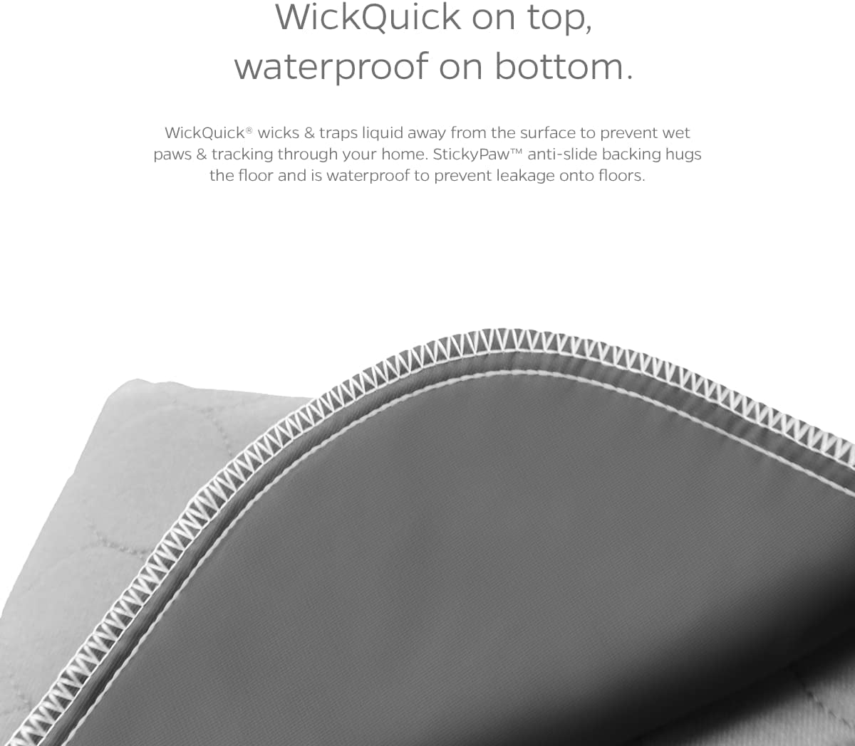 ® Pawtect® Washable Dog Pee Pads - Premium Waterproof and Reusable Whelping Pads (2-Pack, Tan/Grey, 36" Round)