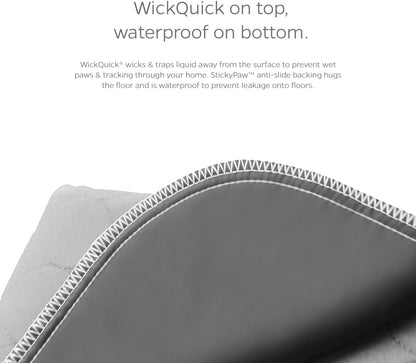 ® Pawtect® Washable Dog Pee Pads - Premium Waterproof and Reusable Whelping Pads (2-Pack, Tan/Grey, 36" Round)