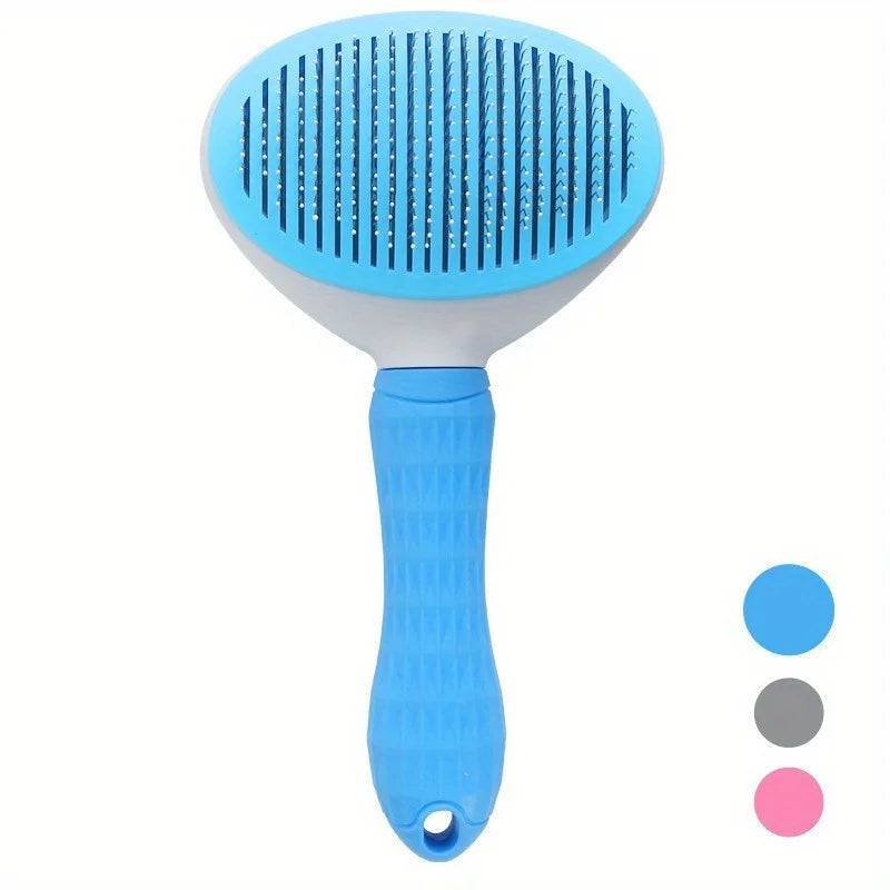 Effortless Pet Grooming with the One-Click Hair Removal Comb - Perfect for Dogs and Cats!
