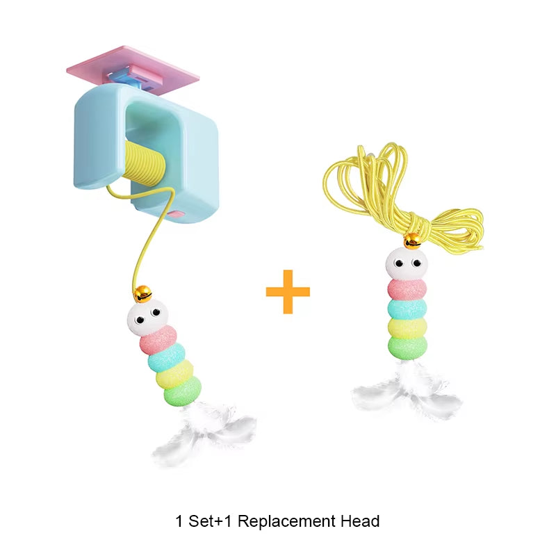 Exciting Cat Teaser Stick with Electric Feather and Bell - Perfect for Engaging Playtime!