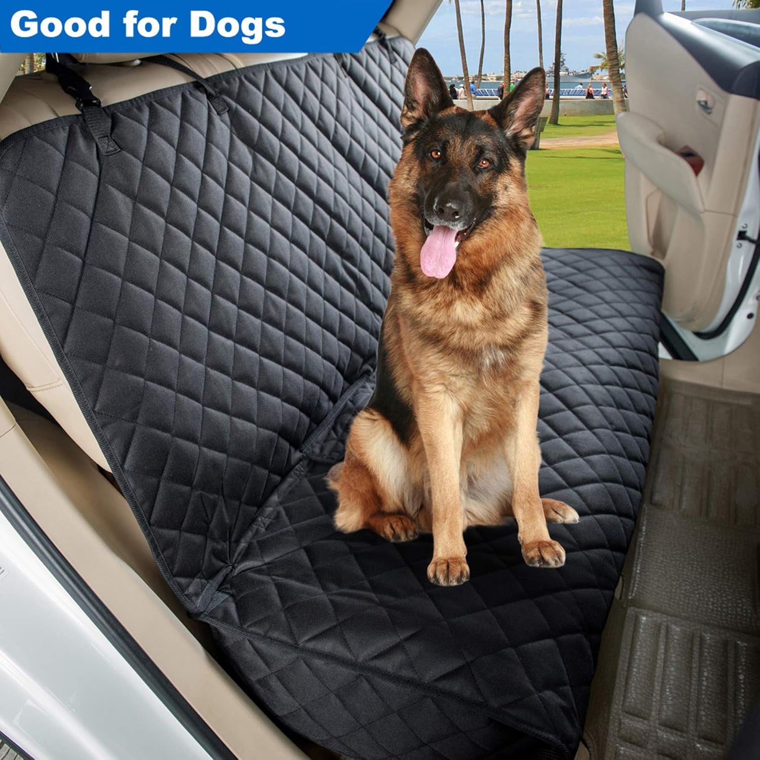 Ultimate Heavy-Duty Waterproof Nonslip Pet Car Seat Cover - Perfect Protection for Dogs in Your Vehicle, Truck & SUV (Black)