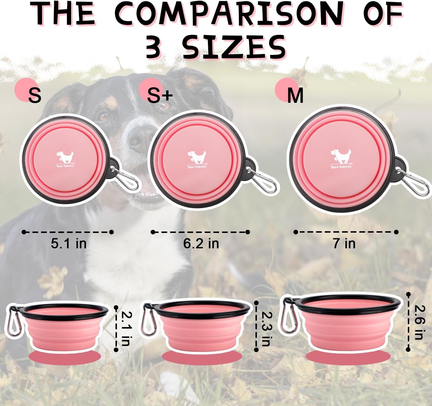 Ultimate Portable Collapsible Travel Dog Bowls - 2-Pack BPA-Free Feeding & Watering Dishes with Carabiners for Adventurous Pets