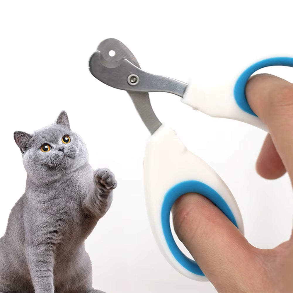 Premium Stainless Steel Nail Clippers for Small Blind Cats - Safe, Comfortable & Versatile Pet Grooming Tool