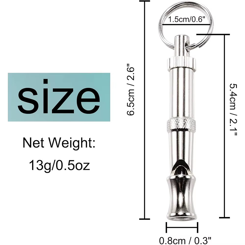 Elevate Your Pet Training with Our Adjustable Ultrasonic Stainless Steel Dog Whistle – Perfect for Dogs and Cats!