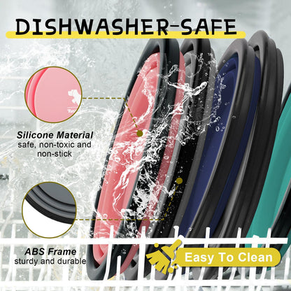 Ultimate Portable Collapsible Travel Dog Bowls - 2-Pack BPA-Free Feeding & Watering Dishes with Carabiners for Adventurous Pets