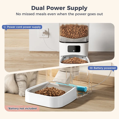 Revolutionary Automatic Cat Feeder: Wi-Fi Enabled Smart Pet Dispenser with App Control - 6L Capacity for Cats, Dogs, and Small Animals