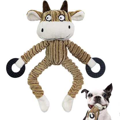 Engaging Plush Squeaky Chew Toys for Puppies - Interactive Monkey Design Perfect for Teething & Training