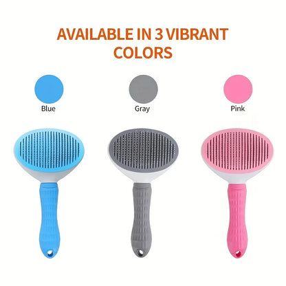 Effortless Pet Grooming with the One-Click Hair Removal Comb - Perfect for Dogs and Cats!