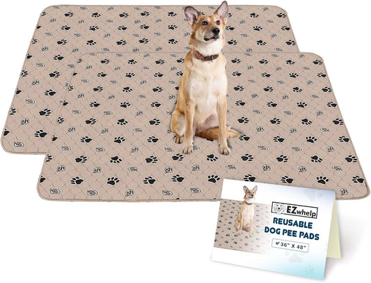 Ultimate Reusable Dog Pee Pads - Washable Waterproof Training Mats with Rounded Corners, 36x48 Inch, Set of 2 for Pet Lovers