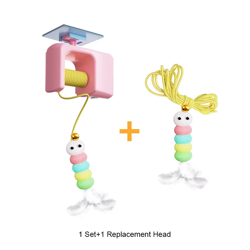 Exciting Cat Teaser Stick with Electric Feather and Bell - Perfect for Engaging Playtime!