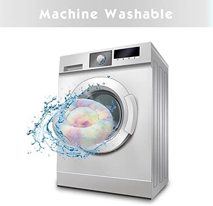 Cozy Rainbow Anti-Anxiety Plush Pet Bed for Dogs and Cats - Perfect Comfort for Small to Large Pets